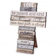 2pk -Tabletop Cross Love Brown Mdf 9" - (Pack of 2) 2pk -Tabletop Cross Love Brown Mdf 9" - (Pack of 2)