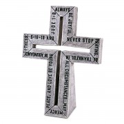 2pk -Tabletop Cross Rustic White Be Joyful - (Pack of 2) 2pk -Tabletop Cross Rustic White Be Joyful - (Pack of 2)