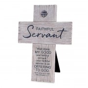 2pk -Tabletop Cross Faithful Servant Resin - (Pack of 2) 2pk -Tabletop Cross Faithful Servant Resin - (Pack of 2)
