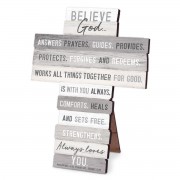2pk -Tabletop Believe Various Scripture Brown - (Pack of 2) 2pk -Tabletop Believe Various Scripture Brown - (Pack of 2)