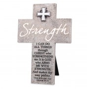 2pk -Tabletop Cross Emblem Strength Resin - (Pack of 2) 2pk -Tabletop Cross Emblem Strength Resin - (Pack of 2)