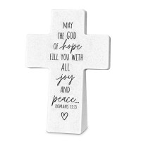 2pk -Tabletop Cross Hope Resin Wedge-Base - (Pack of 2)
