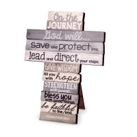 2pk -Tabletop Cross Journey Brown Easel 5.75" - (Pack of 2)