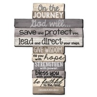 2pk -Tabletop Cross Journey Brown Easel 15" - (Pack of 2)