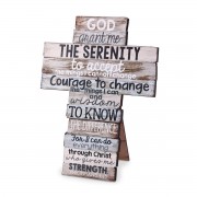 2pk -Tabletop Cross Serenity Prayer Mdf 5.75" - (Pack of 2) 2pk -Tabletop Cross Serenity Prayer Mdf 5.75" - (Pack of 2)