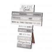 2pk -Tabletop Cross Believe 1Cor Mdf 5.75" - (Pack of 2) 2pk -Tabletop Cross Believe 1Cor Mdf 5.75" - (Pack of 2)
