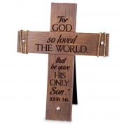 2pk -Tabletop Cross For God Loved Rugged 9.5" - (Pack of 2) 2pk -Tabletop Cross For God Loved Rugged 9.5" - (Pack of 2)