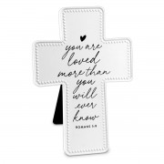2pk -Tabletop Cross You Are Loved White - (Pack of 2) 2pk -Tabletop Cross You Are Loved White - (Pack of 2)