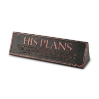 2pk -Tabletop Plaque His Plans Resin 6.5"L - (Pack of 2)