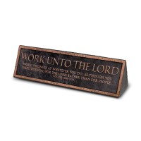 2pk -Tabletop Plaque Work Lord Resin 6.5"L - (Pack of 2)