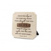 2pk -Tabletop Plaque Hope Bronze 3.75"H - (Pack of 2) 2pk -Tabletop Plaque Hope Bronze 3.75"H - (Pack of 2)