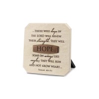 2pk -Tabletop Plaque Hope Bronze 3.75"H - (Pack of 2)