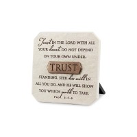2pk -Tabletop Plaque Trust Bronze 3.75"H - (Pack of 2)