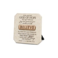 2pk -Tabletop Plaque Believe Bronze 2.75"H - (Pack of 2)