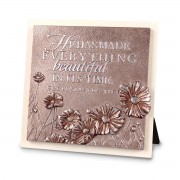 2pk -Tabletop Plaque Flowers Cream 5.75"H - (Pack of 2) 2pk -Tabletop Plaque Flowers Cream 5.75"H - (Pack of 2)