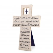 2pk -Tabletop Cross Bless You Caststone 10:H - (Pack of 2) 2pk -Tabletop Cross Bless You Caststone 10:H - (Pack of 2)