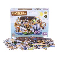 2pk -NOAHS ARK SHAPED PUZZLE 100 PIECES - (Pack of 2)