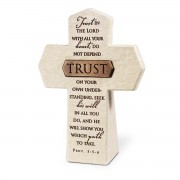 2pk -Tabletop Cross Trust Bronze Bar 5.50"H - (Pack of 2) 2pk -Tabletop Cross Trust Bronze Bar 5.50"H - (Pack of 2)