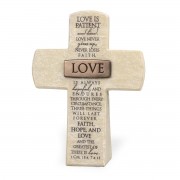 2pk -Tabletop Cross Love Bronze Bar 5.50"H - (Pack of 2) 2pk -Tabletop Cross Love Bronze Bar 5.50"H - (Pack of 2)