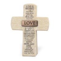 2pk -Tabletop Cross Love Bronze Bar 5.50"H - (Pack of 2)