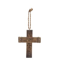 2pk -Christmas Ornament Rugged Cross Resin - (Pack of 2)