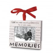 2pk -Christmas Ornament Memories Frame Metal - (Pack of 2)