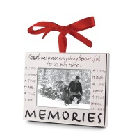 2pk -Christmas Ornament Memories Frame Metal - (Pack of 2)