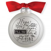 2pk -Christmas Ornament Hope Bauble 4" - (Pack of 2)