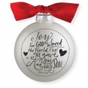 2pk -Christmas Ornament Joy Bauble 4" - (Pack of 2)