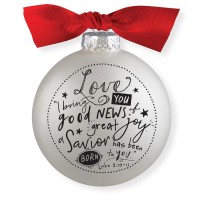 2pk -Christmas Ornament Love News Bauble 4" - (Pack of 2)