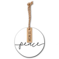 2pk -Christmas Ornament Simply Peace - (Pack of 2)