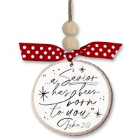 2pk -Christmas Ornament Rustic Tree Savior - (Pack of 2)
