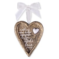 2pk -Ornament Heart You Are Loved Ribbon Hang - (Pack of 2)