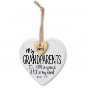 2pk -Ornament Heart Tag Grandparents Twine - (Pack of 2) 2pk -Ornament Heart Tag Grandparents Twine - (Pack of 2)