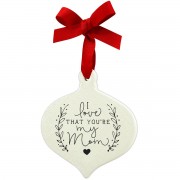 2pk -Ornament Doodle Mom Ribbon Hang - (Pack of 2)