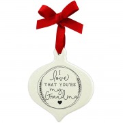 2pk -Ornament Doodle Grandma Ribbon Hang - (Pack of 2)