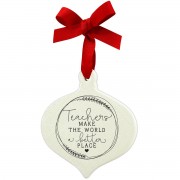 2pk -Ornament Doodle Teachers Ribbon Hang - (Pack of 2)