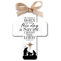 Christmas Ornament Cross Nativity Savior (2 Pack)