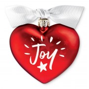 2pk -Ornament Heart Joy Red Ribbon Hang - (Pack of 2)