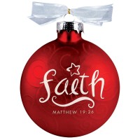 2pk -Christmas Ornament Faith Swirl Ribbon 4" - (Pack of 2)
