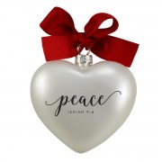 2pk -Ornament Heart Peace Ribbon Hang - (Pack of 2)