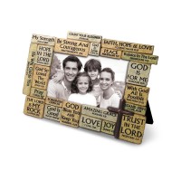 2pk -Photo Frame Stacked Stones Scripture 4X6 - (Pack of 2)