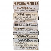 2pk -Wall Decor Stacked Nuestra Familia 16.5" - (Pack of 2)