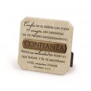 2pk -Spanish Plq Bronze Title Bar Confianza - (Pack of 2) 2pk -Spanish Plq Bronze Title Bar Confianza - (Pack of 2)