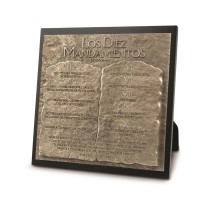 2pk -Spanish Plaque Los Diez Mandamientos - (Pack of 2)