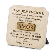 2pk -Tabletop Decor Bronze Tile Bar Amor - (Pack of 2) 2pk -Tabletop Decor Bronze Tile Bar Amor - (Pack of 2)