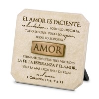 2pk -Tabletop Decor Bronze Tile Bar Amor - (Pack of 2)