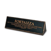 2pk -Plaque Spanish Fortaleza Josue 1:9 - (Pack of 2)