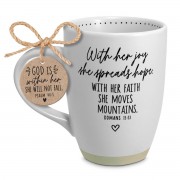2pk -Mug She Spreads Hope White Ceramic 17Oz - (Pack of 2)