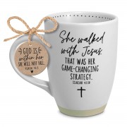 2pk -Mug She Walked Jesus White Ceramic 17Oz - (Pack of 2)